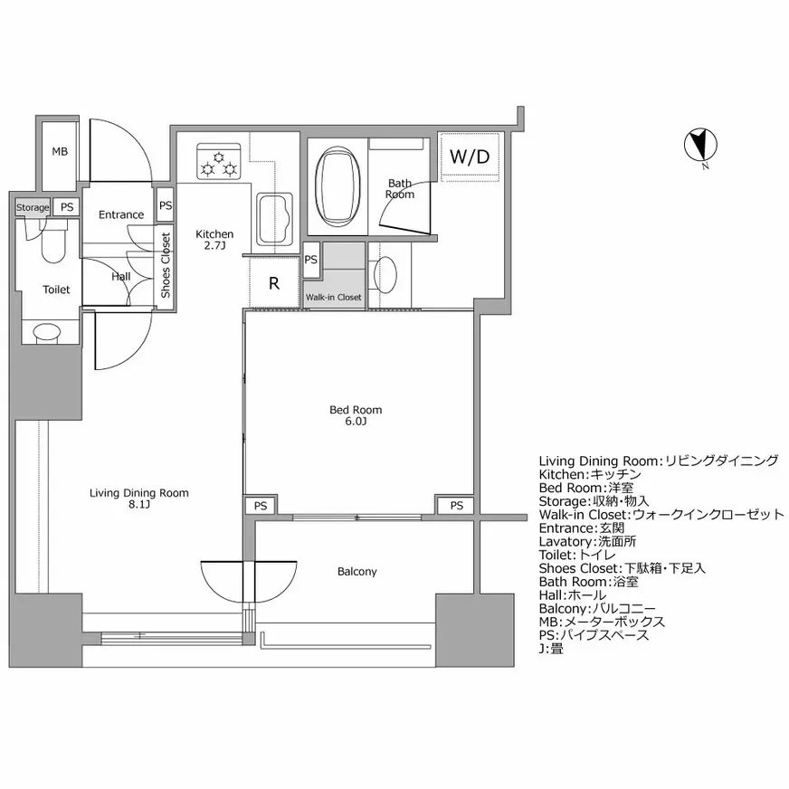 パークコート目黒青葉台ヒルトップレジデンス 間取り図例