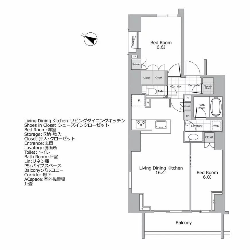 ブランズ麻布十番 間取り図例