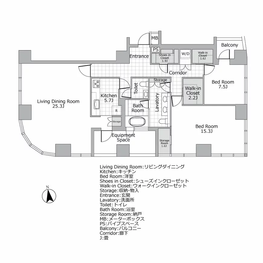グランドメゾン西麻布 間取り図例