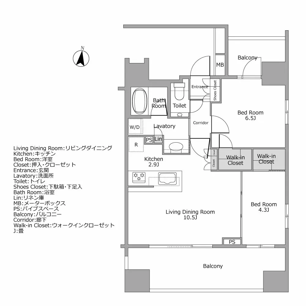 ブランズ南麻布 間取り図例