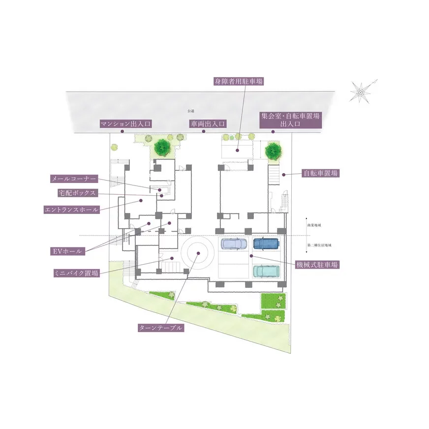 ザ・パークハウス愛宕虎ノ門 敷地配置図