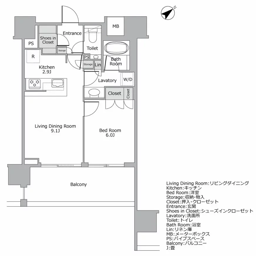 ザ・パークハウス愛宕虎ノ門 間取り図例