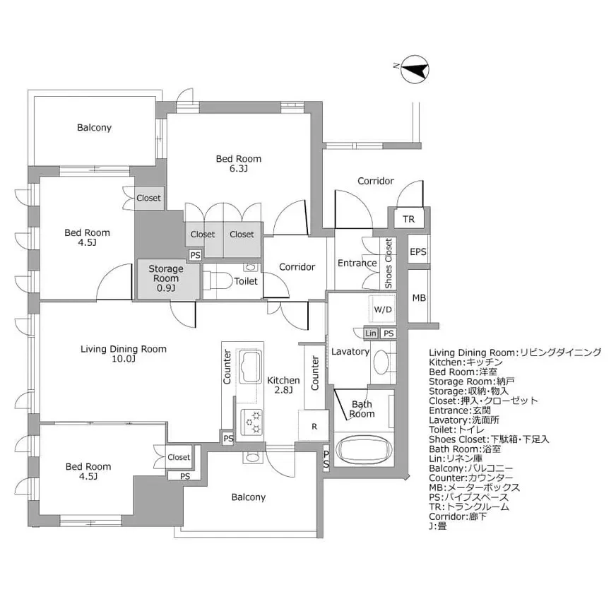 ブランズ東雲 間取り図例