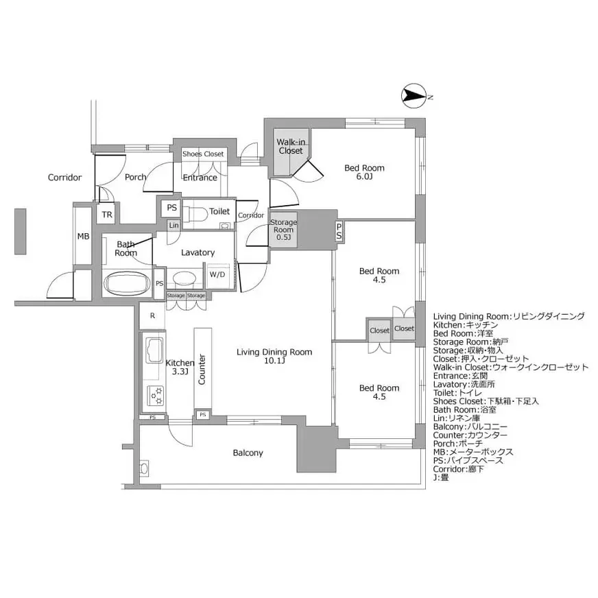ブランズ東雲 間取り図例