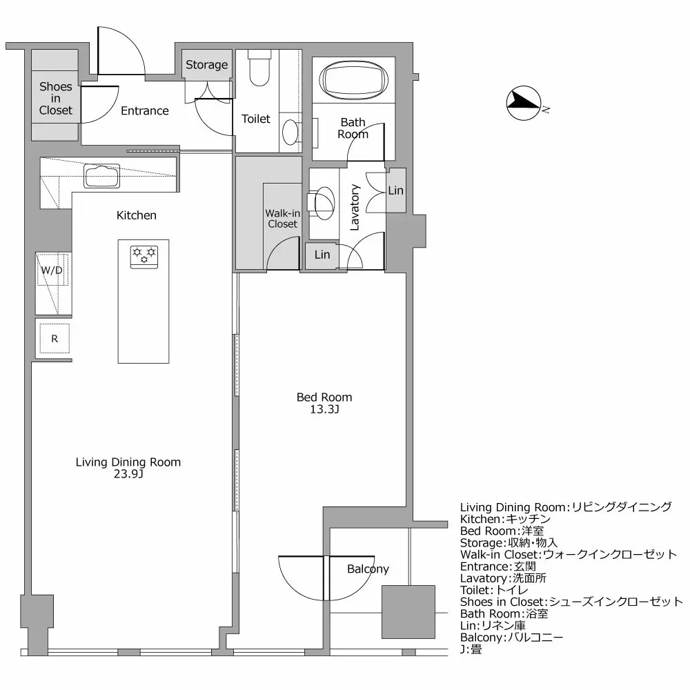 平河町森タワーレジデンス 間取り図例