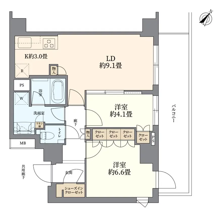 ルフォン不動前 間取り図例
