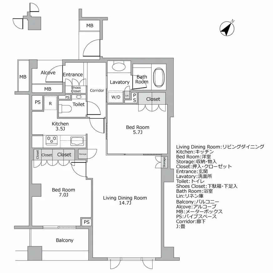 プラウド上原 間取り図例