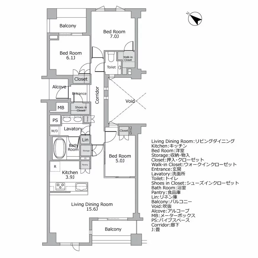 プラウド上原 間取り図例