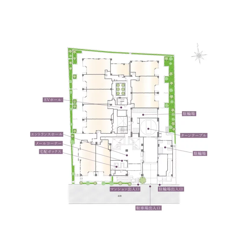 ヴィークコート市谷加賀町 敷地配置図