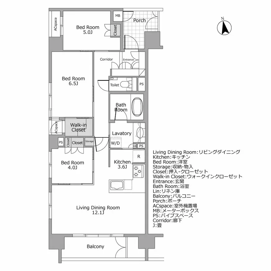 プレミスト神楽坂 間取り図例