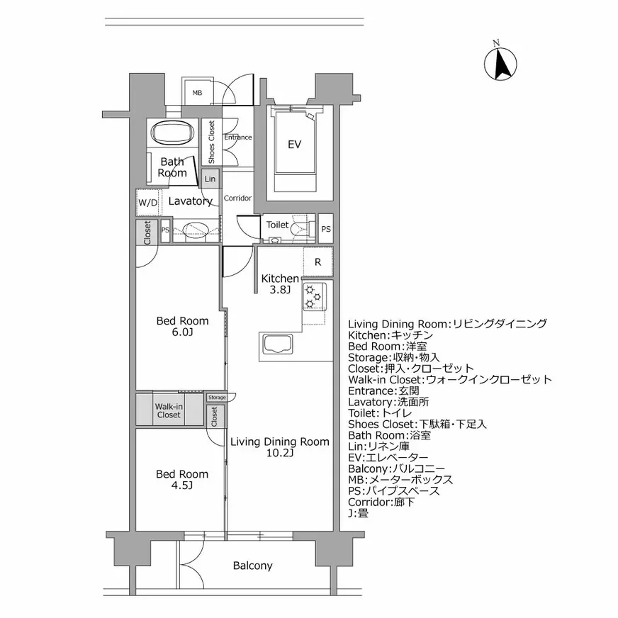 プレミスト神楽坂 間取り図例