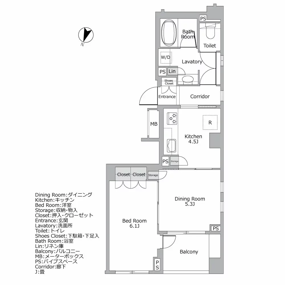 パークハウス牛込北町 間取り図例