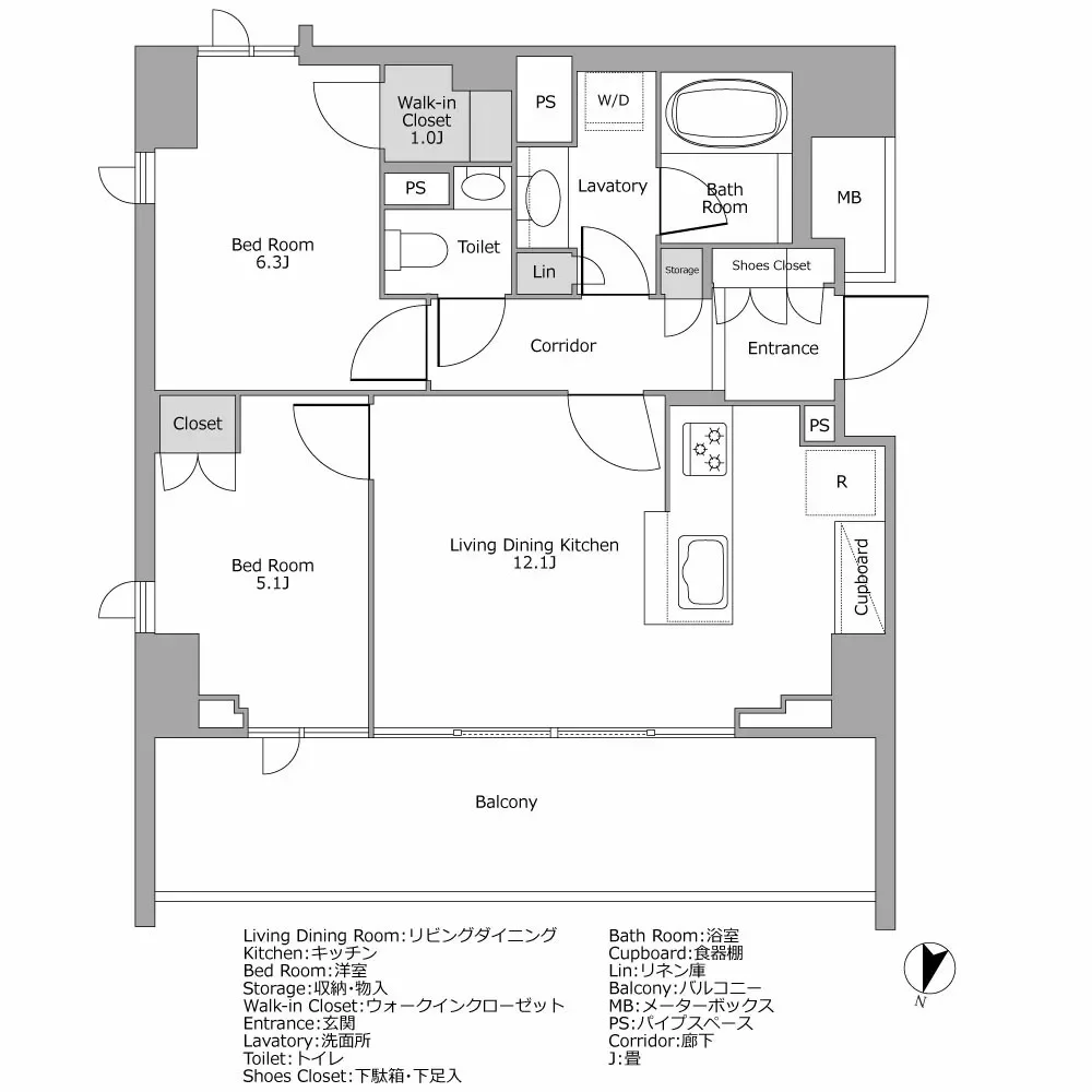ザ・パークハウス六番町 間取り図例