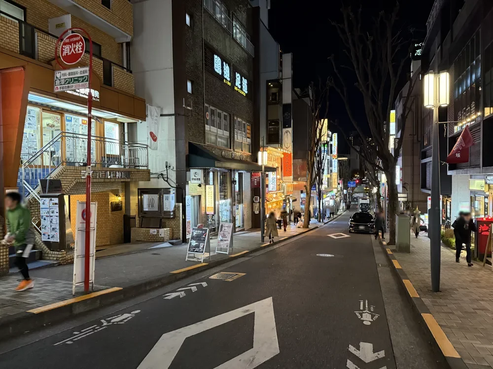神楽坂通り商店街 夜景