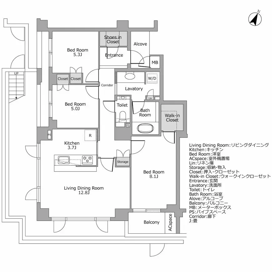 ジオ市ヶ谷払方町彩の館 間取り図例