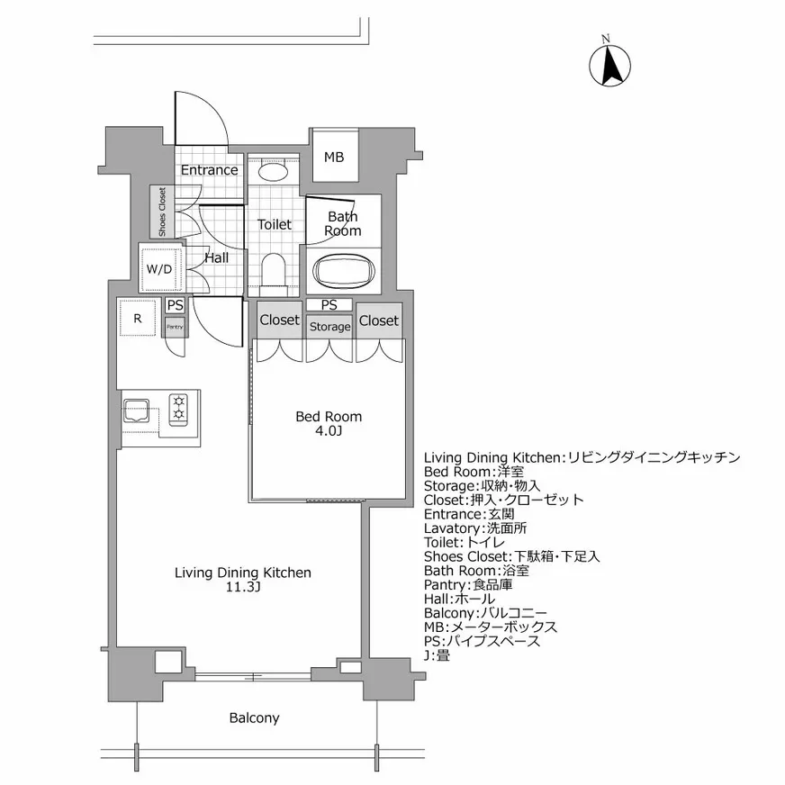 クレヴィア南麻布 間取り図例