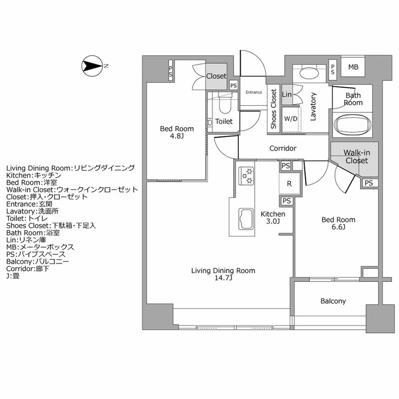 南青山マスターズハウス 間取り図例