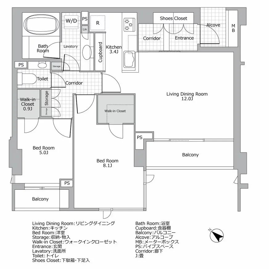 グランドメゾン白金 間取り図例