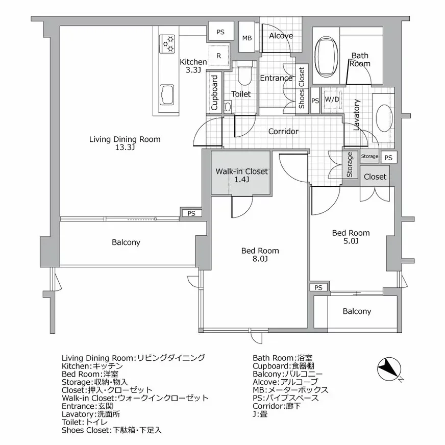 グランドメゾン白金 間取り図例