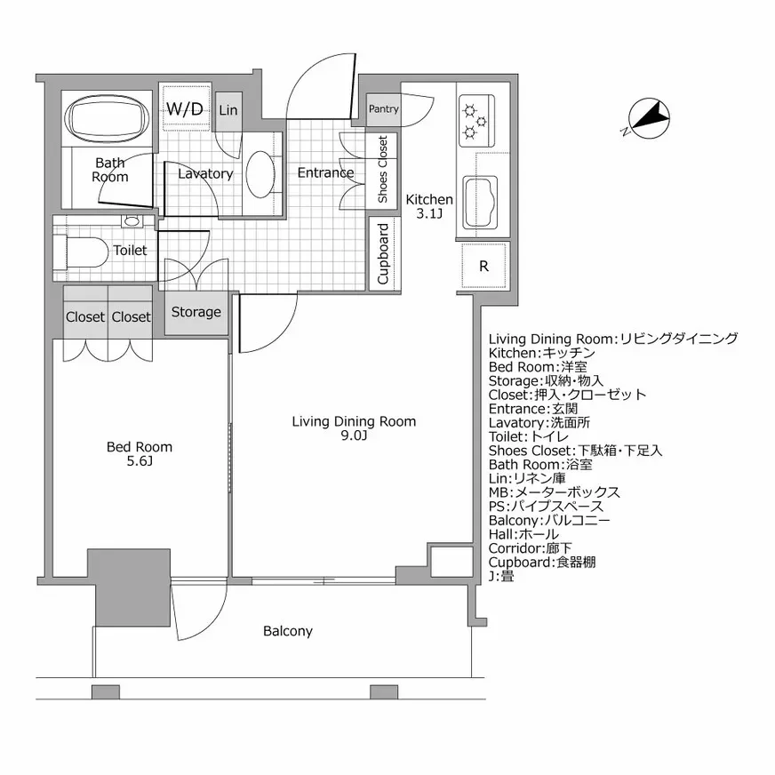 パークコート六本木ヒルトップ間取り図例