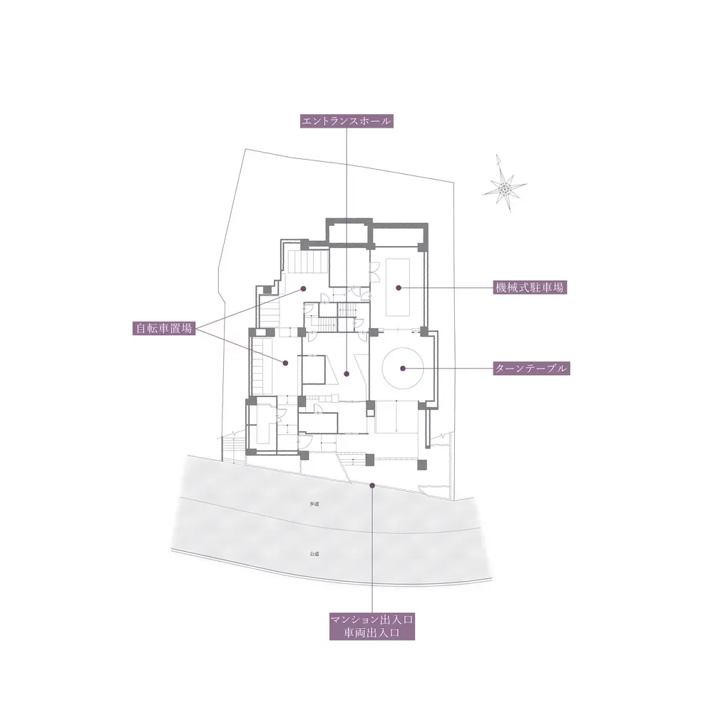 ザ・パークハウス代官山 敷地配置図