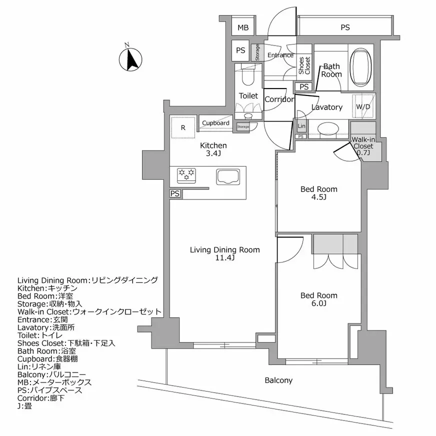 ザ・パークハウス代官山 間取り図例
