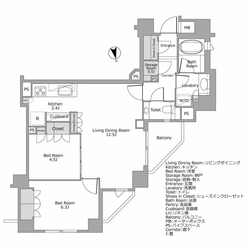 ザ・パークハウス代官山 間取り図例