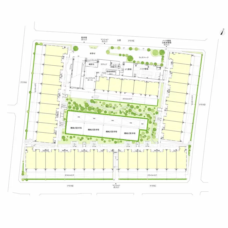 シティテラス下目黒 敷地配置図