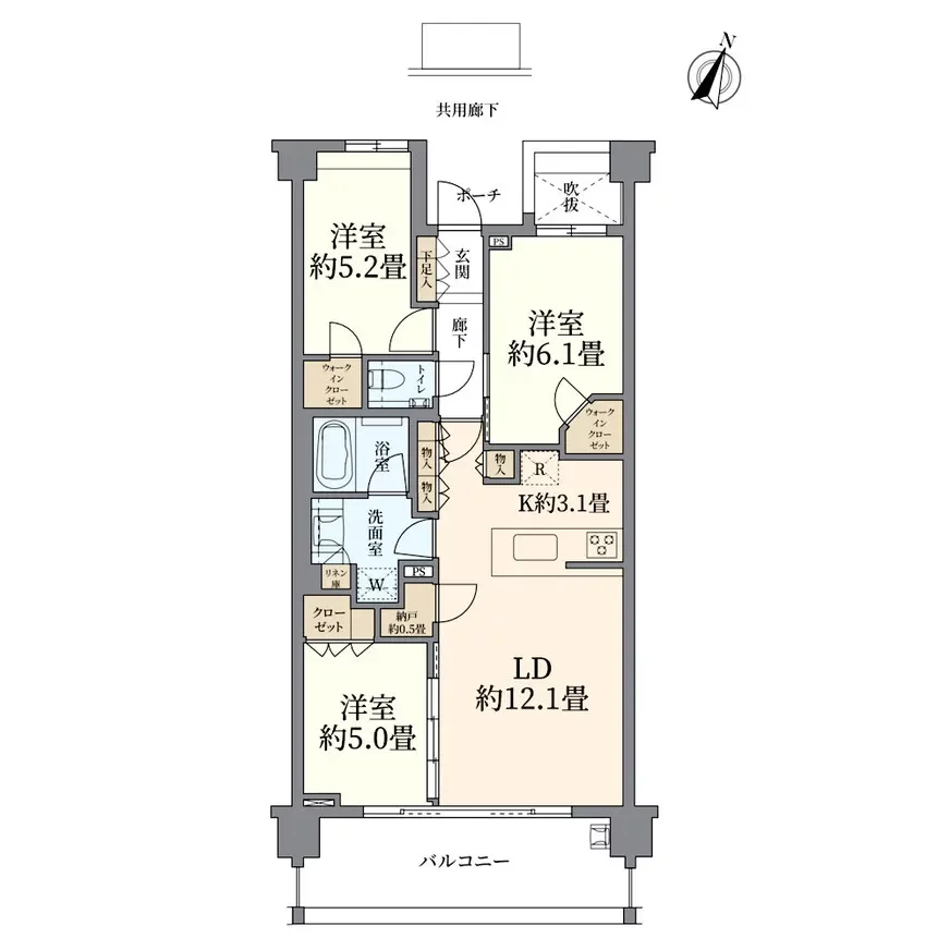シティテラス下目黒 間取り図例 
