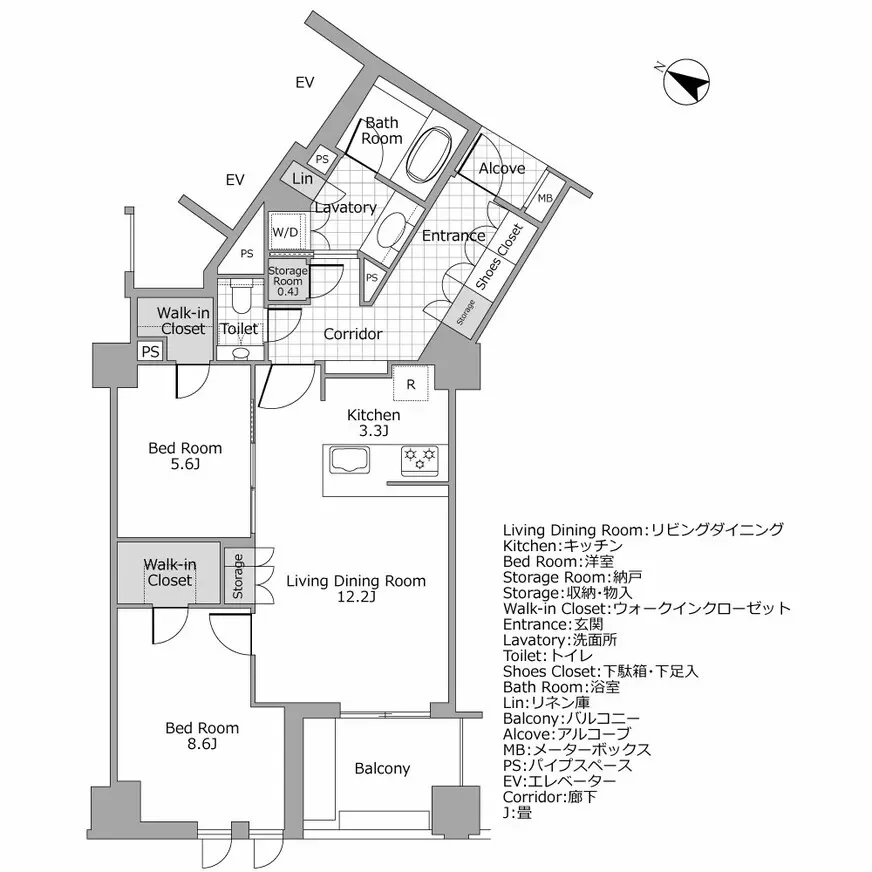 プラウド南麻布 間取り図例