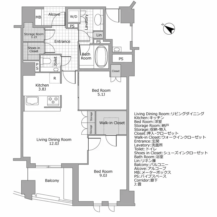 プラウド南麻布 間取り図例