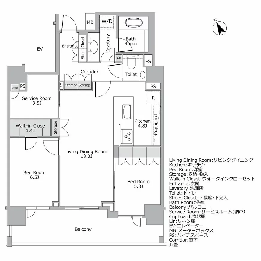 ザ・パークハウス 南青山常磐松 間取り図例