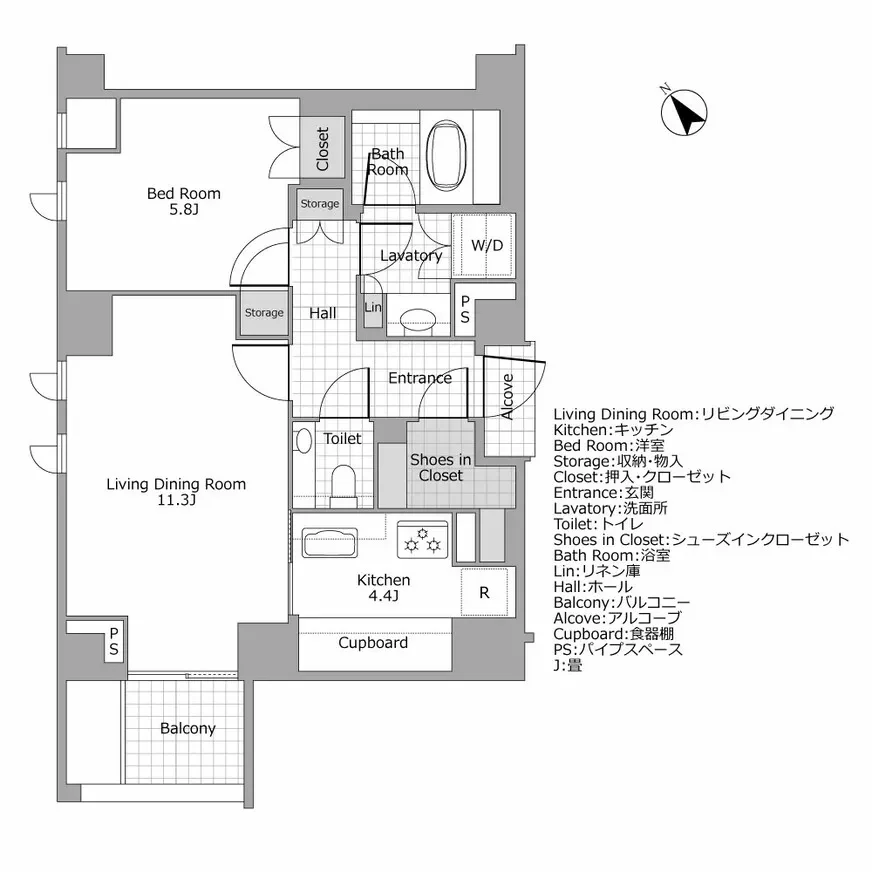 ウェリス有栖川 間取り図例