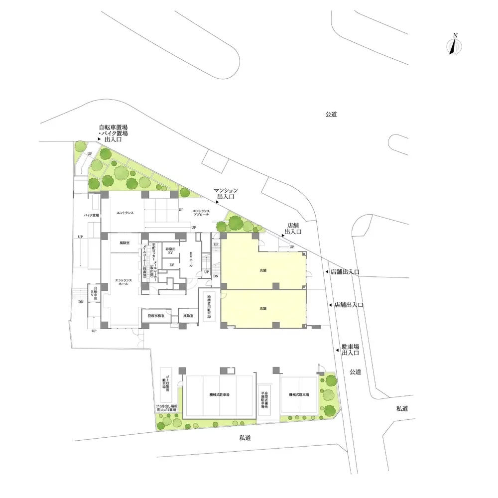 プラウド本郷ヒルトップ 敷地配置図