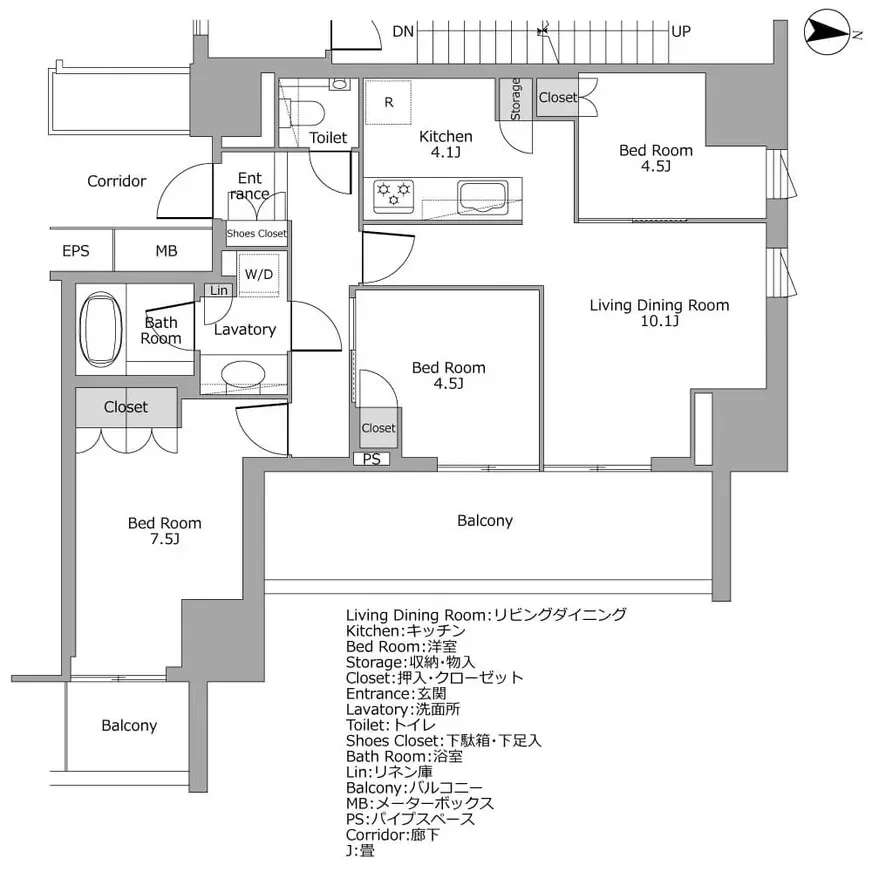 プラウド本郷ヒルトップ 間取り図例