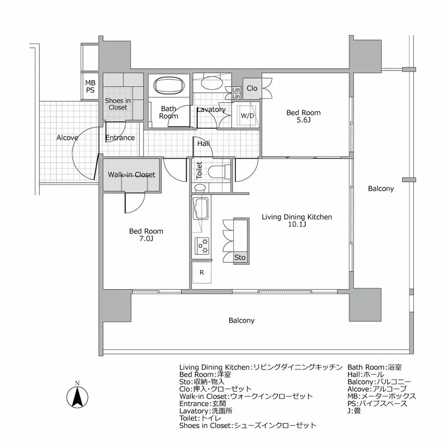 アトラス渋谷公園通り 間取り図例
