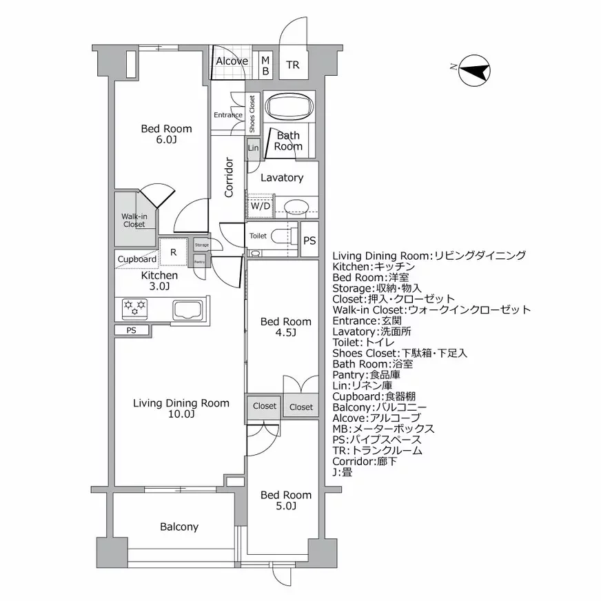 クラッシィハウス白金間取り図例
