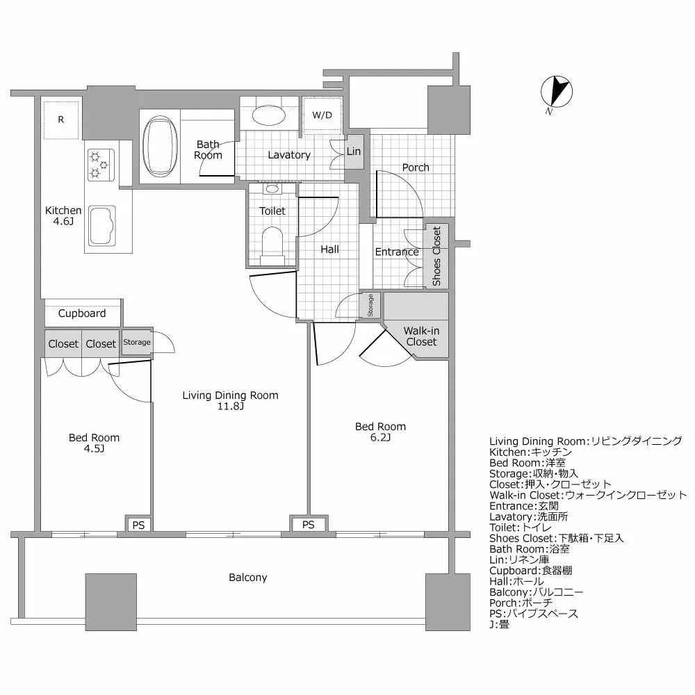 ブランズ四番町 間取り図例