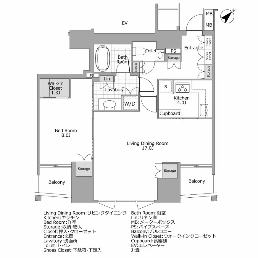 パークマンション赤坂氷川坂 間取り図例