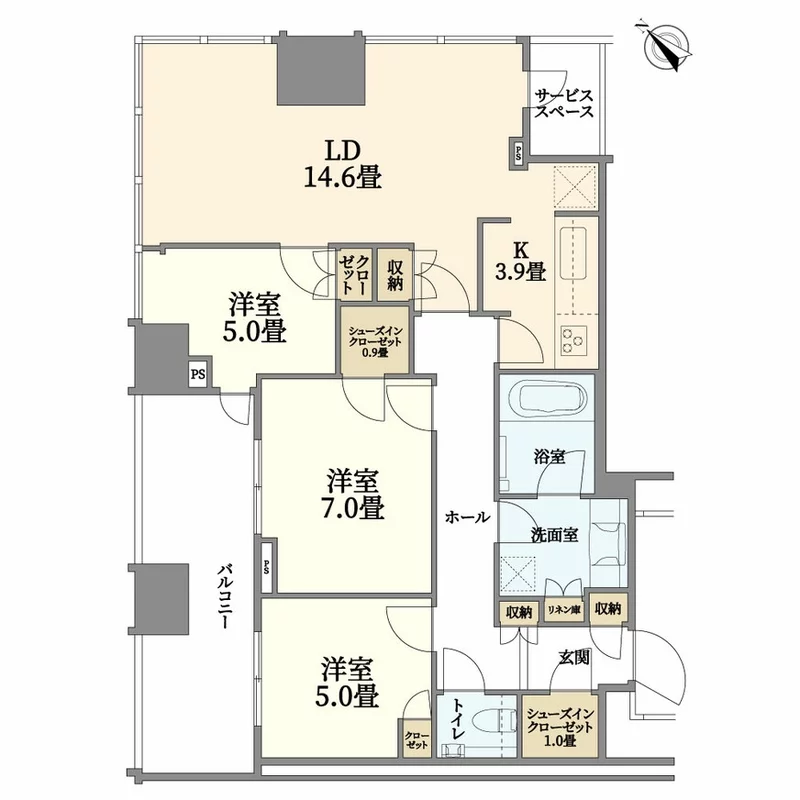 キャピタルゲートプレイス・ザ・タワー 間取り図例
