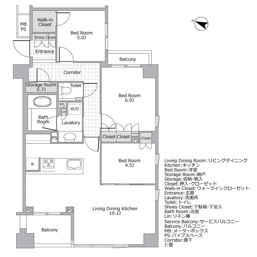 ブランズ目黒花房山 間取り図例