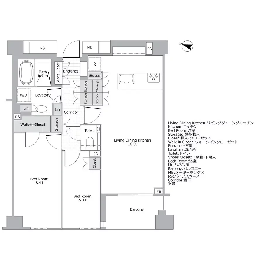 ブランズ目黒花房山 間取り図例