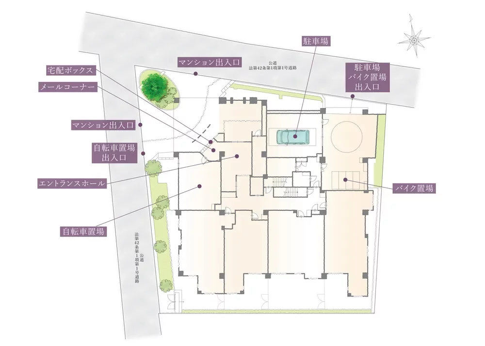 ザ・パークハウス市谷加賀町 敷地配置図