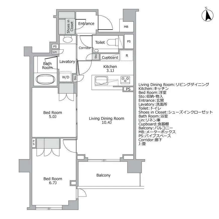 ザ・パークハウス市谷加賀町 間取り図例