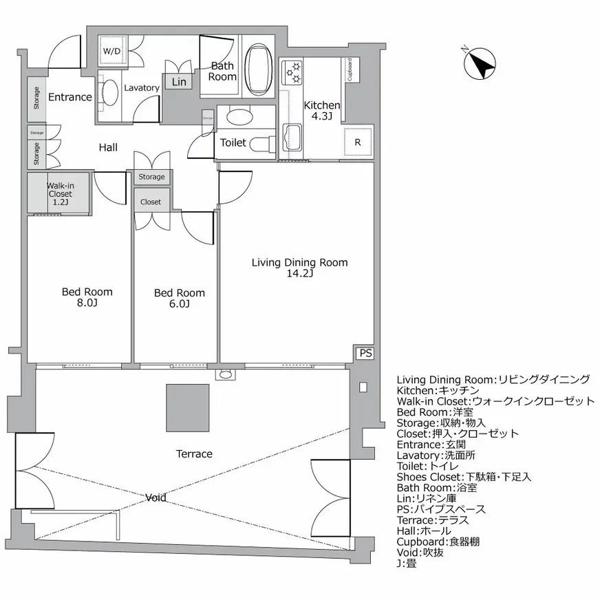 ウェリス代官山猿楽町 間取り図例