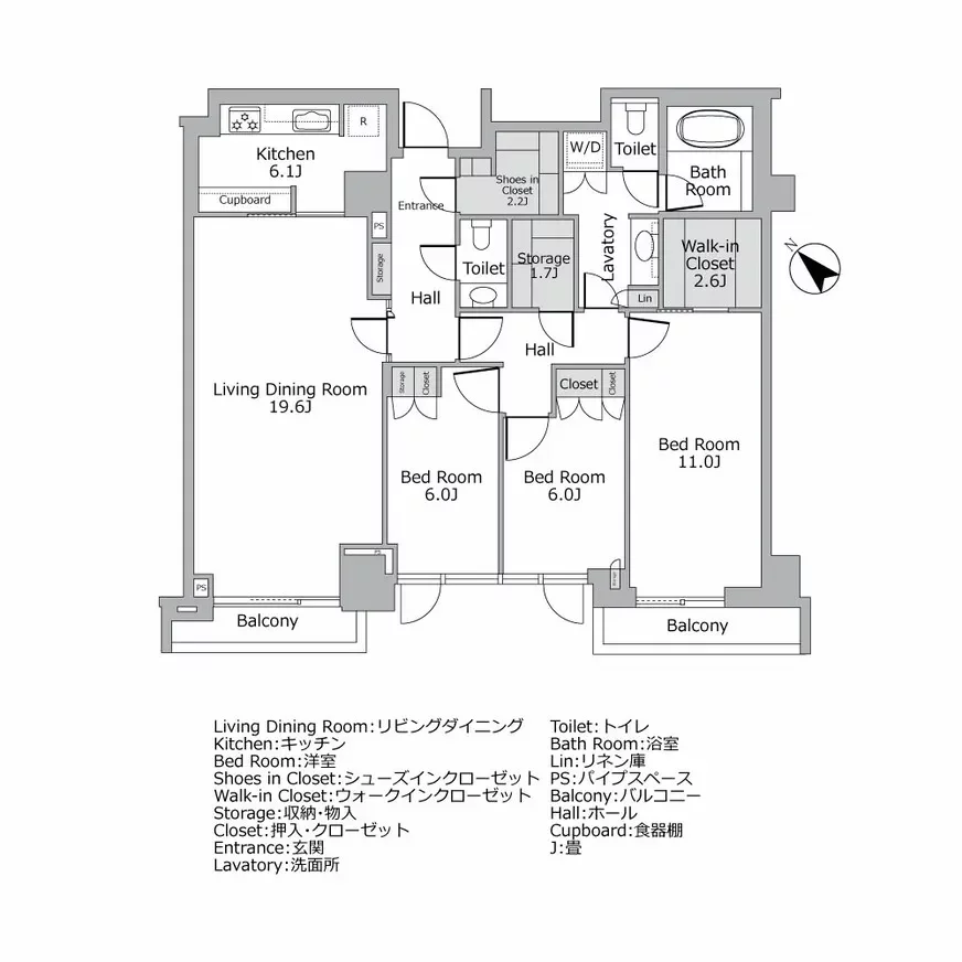 ウェリス代官山猿楽町 間取り図例