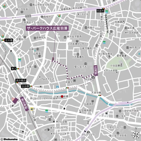 ザ・パークハウス広尾羽澤 周辺マップ