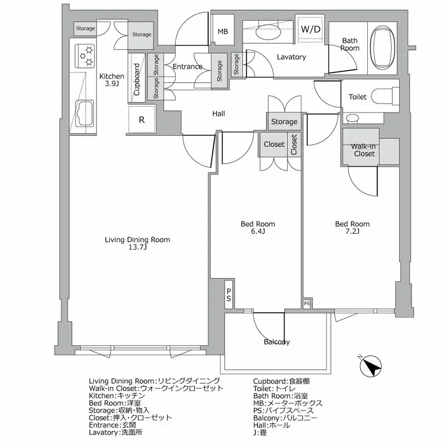 サンウッド代官山猿楽町 間取り図例