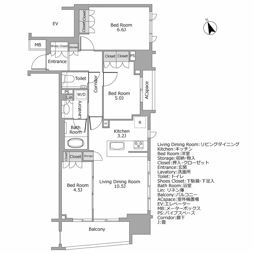グランスイート四谷二丁目レジデンス　間取り図例