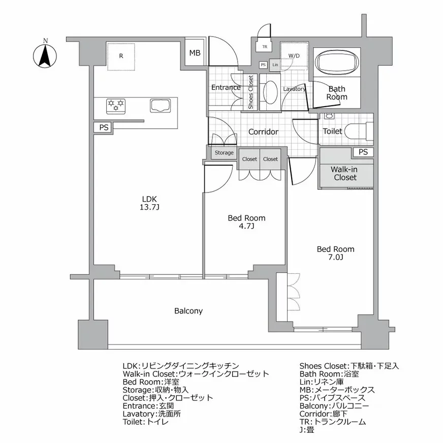 オーベル代々木上原 間取り図例